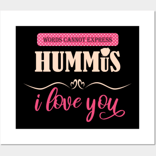 Funny Hummus Shirt Cute Pun Gift Isreali Hipster Vegan Food Posters and Art